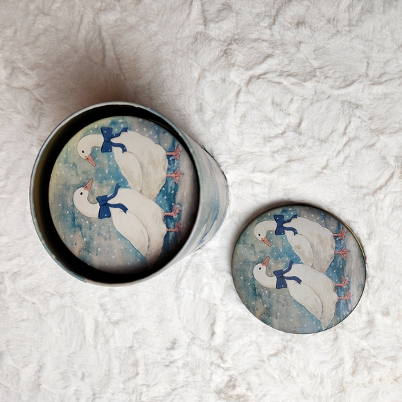 Vintage R.O.C. Nesting Goose Geese Storage Tin (Set of 3) - Picture 7 of 8